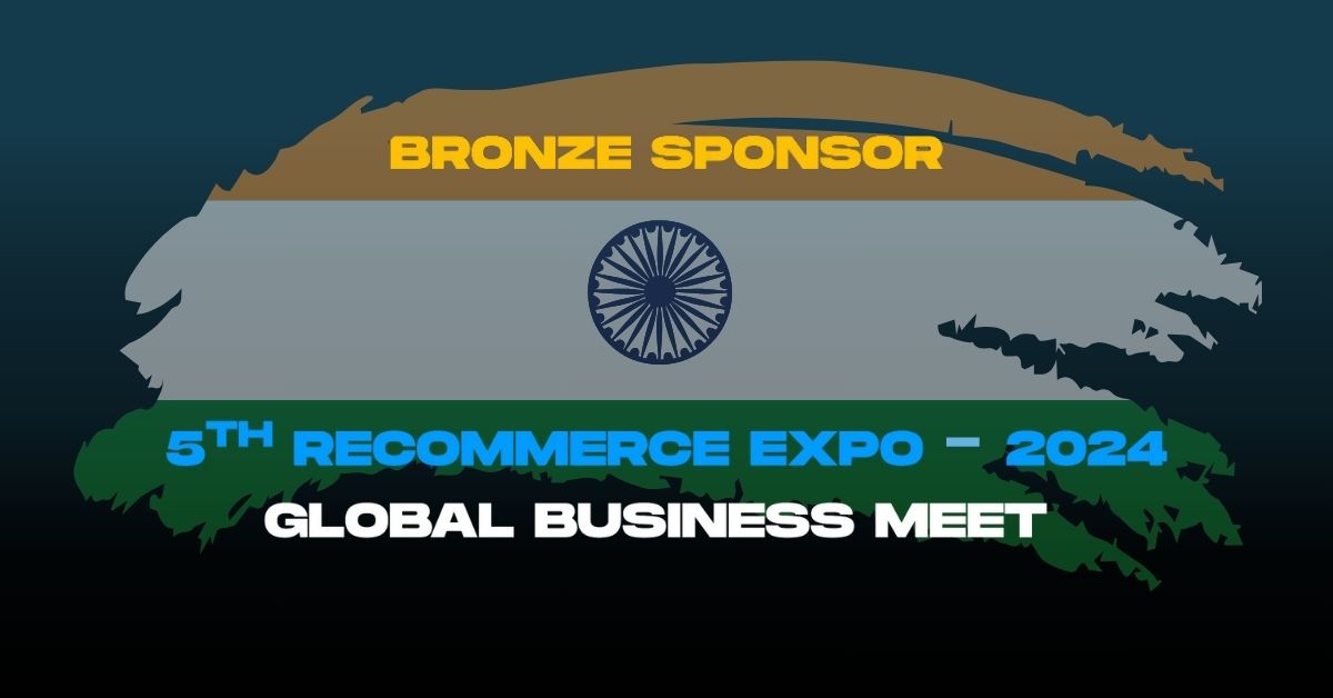 Ziperase logo with text 5th Recommerce Expo - 2024 Global Business Meet Indian flag background