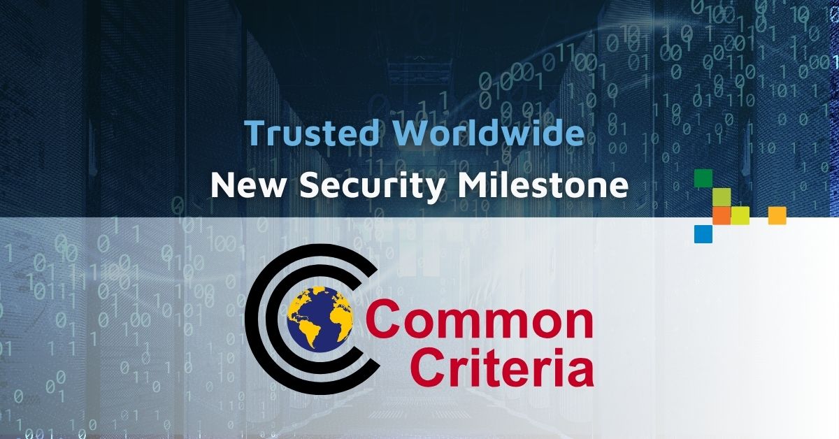 Common Criteria logo on data background