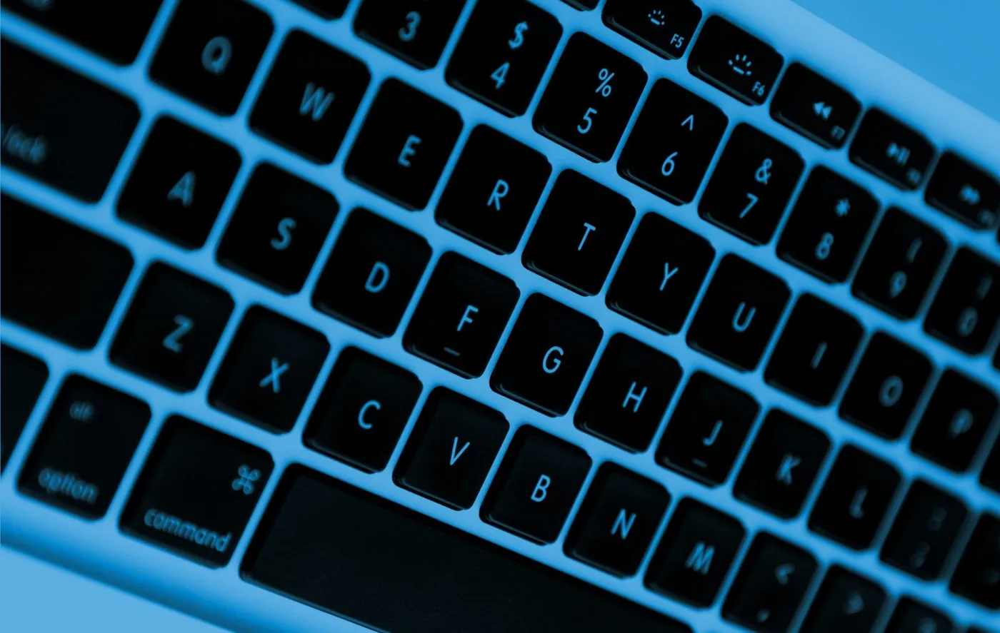 Close-up of a Mac keyboard